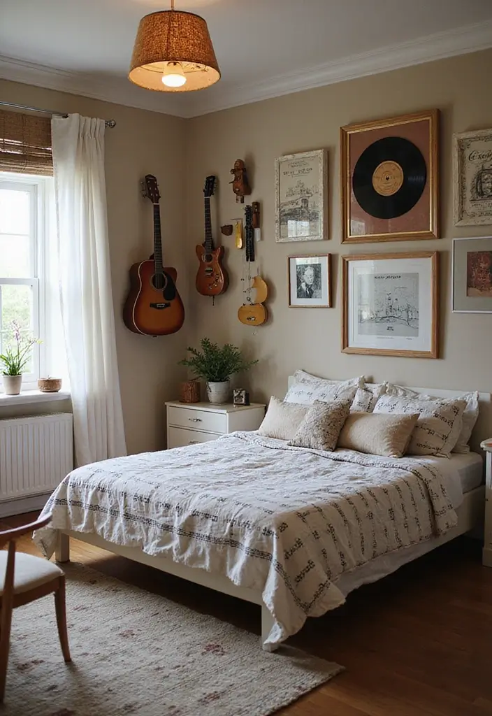 29 Teen Boy Bedroom Ideas Full of Energy and Personality - 13. Music-Inspired Decor