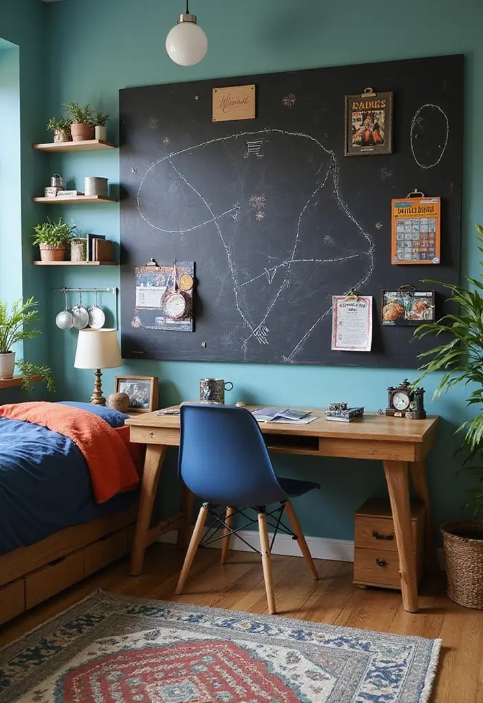 29 Teen Boy Bedroom Ideas Full of Energy and Personality - 22. Interactive Game Wall