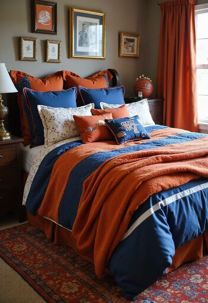 29 Teen Boy Bedroom Ideas Full of Energy and Personality - 5. Personalized Bedding