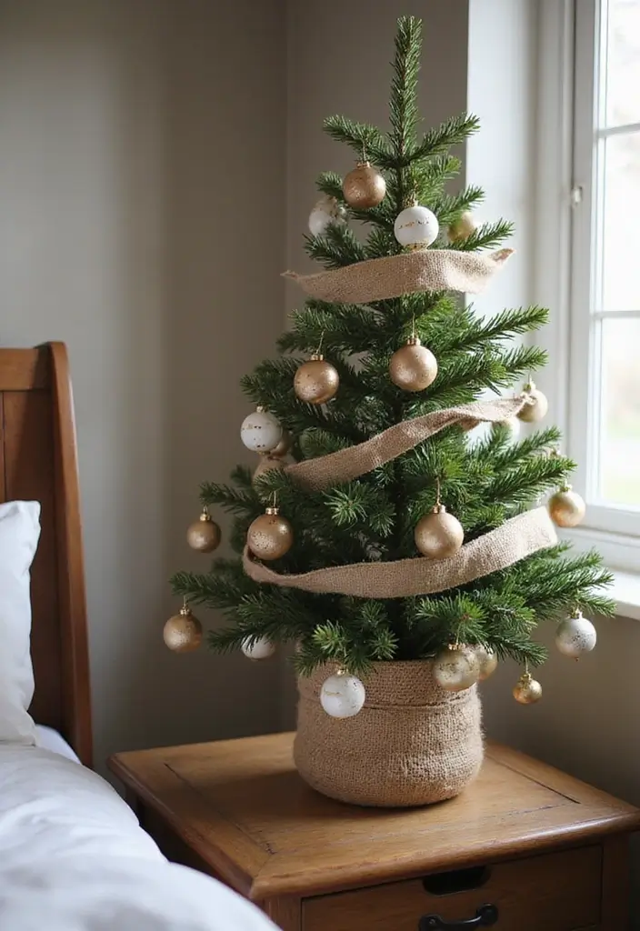 30+ Christmas Bedroom Decor Ideas That Create Holiday Magic - 8. Rustic Christmas Tree