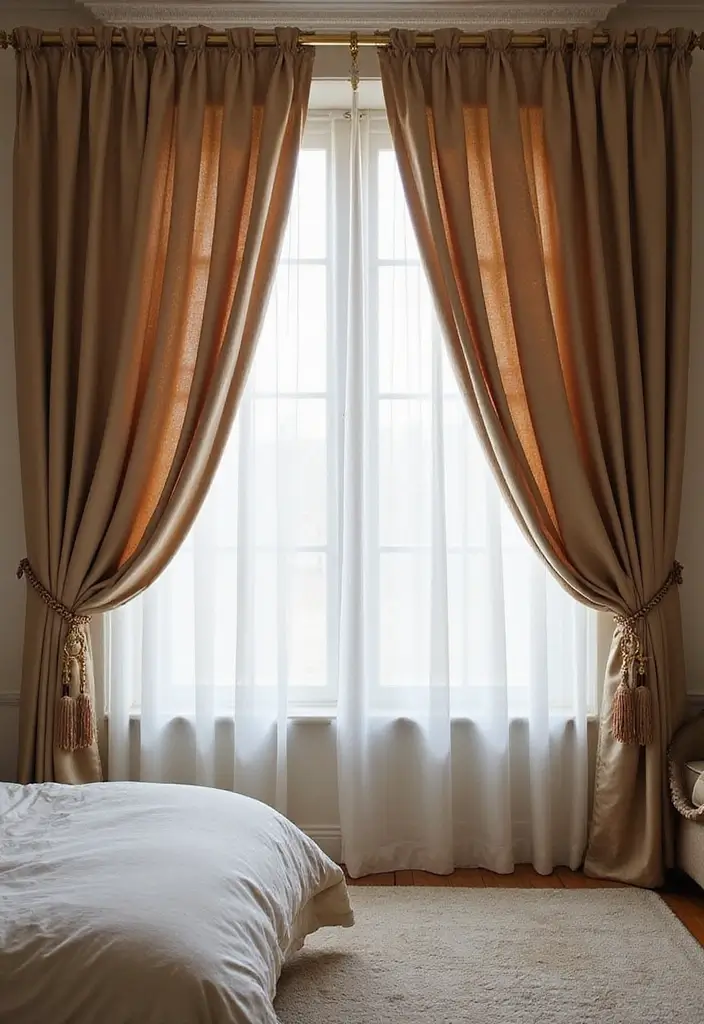 30 Luxurious Bedroom Ideas That Redefine Elegance 13 30 Luxurious Bedroom Ideas That Redefine Elegance - 13. Elegant Window Treatments for Softness