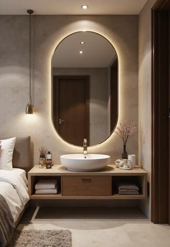 30 Luxurious Bedroom Ideas That Redefine Elegance 24 30 Luxurious Bedroom Ideas That Redefine Elegance - 24. Luxurious Floating Vanities in Bedrooms