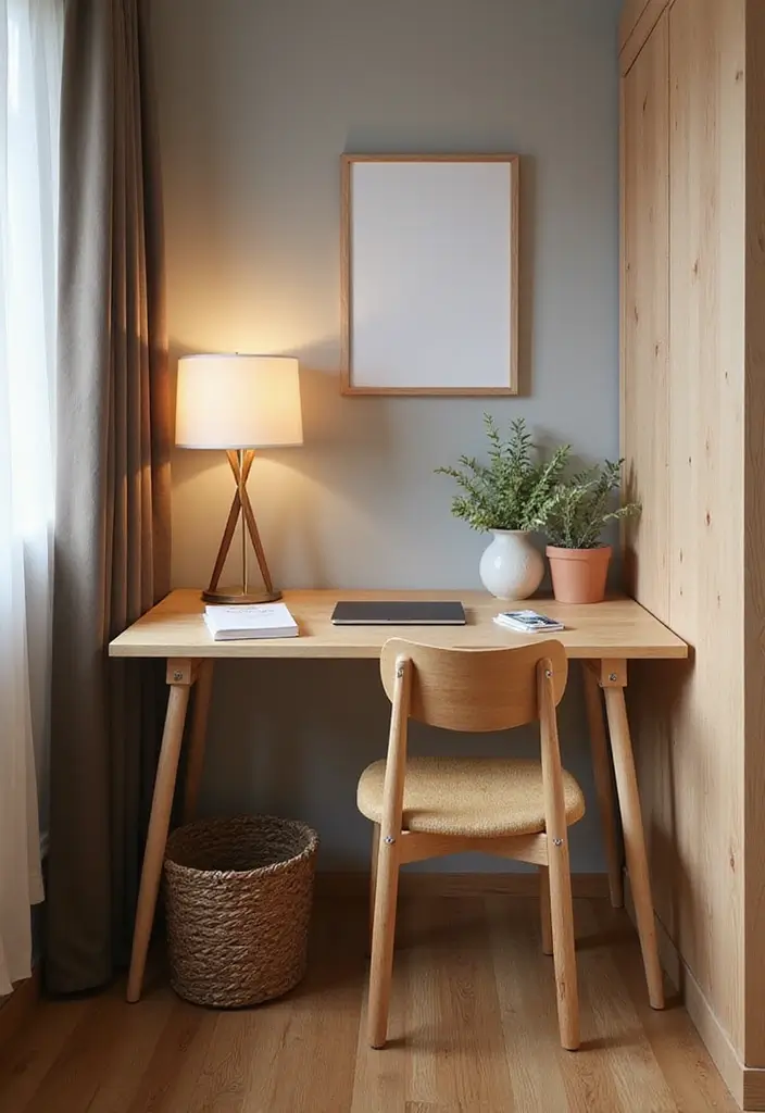 30+ Small Bedroom Ideas That Make Compact Spaces Feel Bigger - 12. Use a Folding Desk