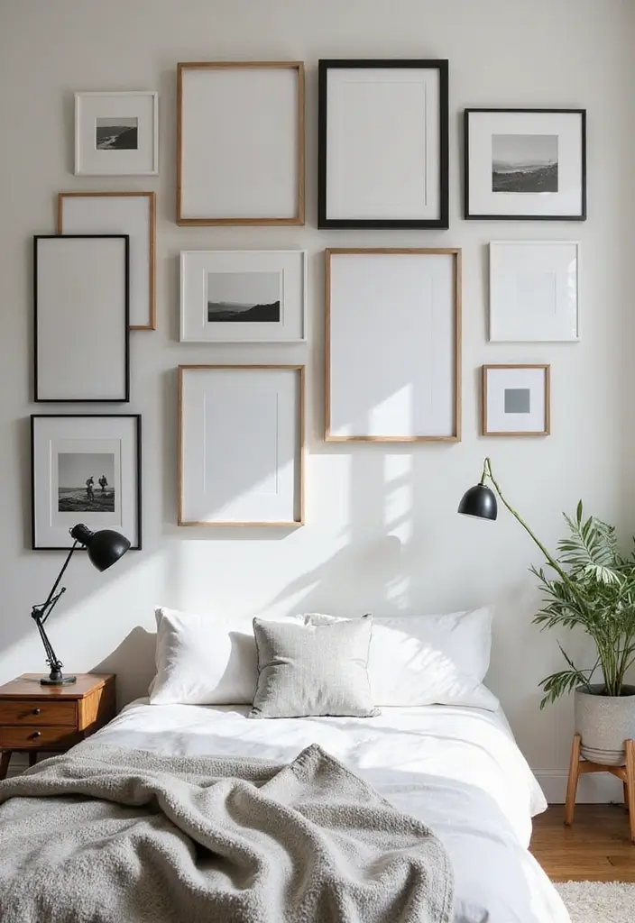30+ Small Bedroom Ideas That Make Compact Spaces Feel Bigger - 2. Hang Artwork High